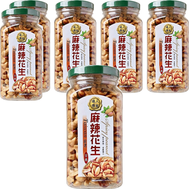達人傳家 麻辣花生, 250g, 6罐