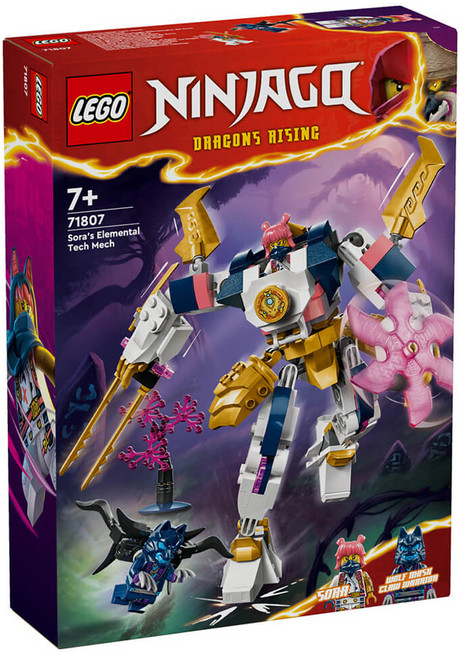 LEGO 71807 索拉的科技元素機械人 Sora's Elemental Tech Mech, 混合顏色, 1盒