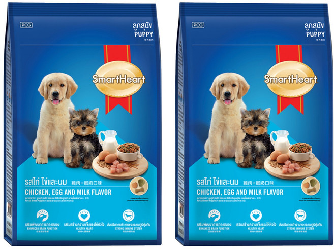 SmartHeart 慧心 幼犬配方 乾飼料, 雞肉 + 蛋奶口味, 2.7kg, 2袋