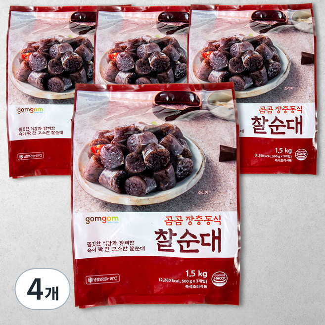 곰곰 장충동식 찰순대, 1.5kg, 4개