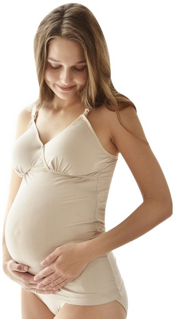 mothersbaby 一鍵式竹纖維輕薄哺乳背心