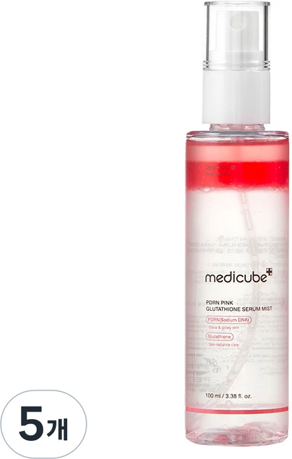 메디큐브 PDRN 핑크 글루타치온 세럼 미스트, 5개, 100ml - 쿠팡