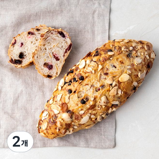 브로드카세 발효종 아몬드크렌베리 깜바뉴, 240g, 1개입, 2개