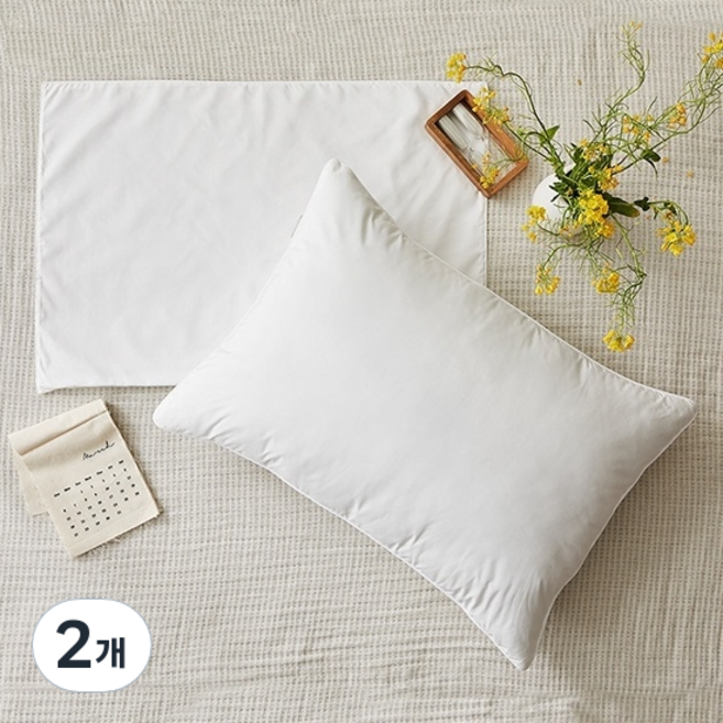 한샘 부드럽고 포근한 구름베개, 화이트, 2개