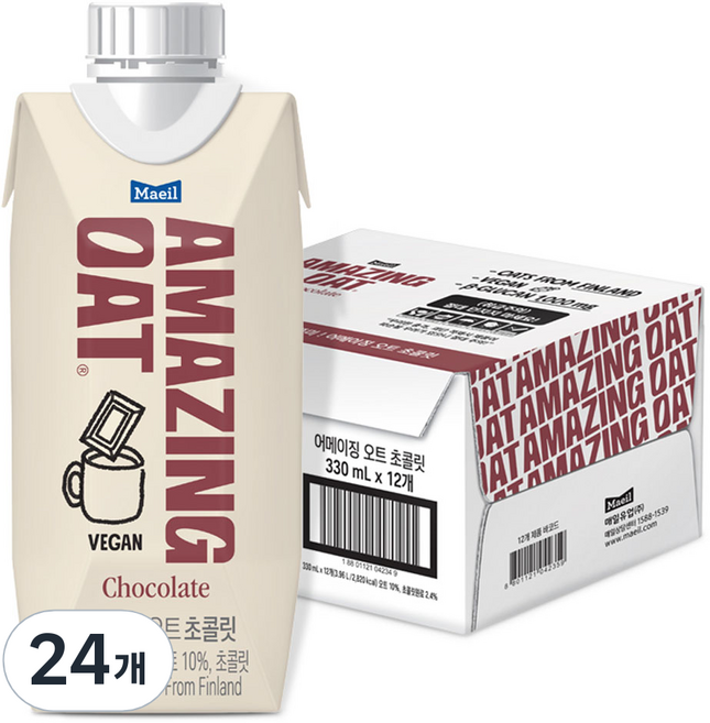 어메이징오트 오트 초콜릿 음료, 330ml, 24개