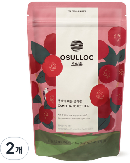 OSULLOC 山茶花盛開的葛札瓦茶, 2.5g, 20入, 2個
