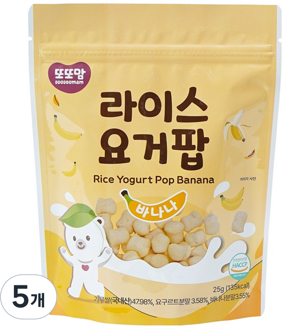 또또맘 라이스 요거팝, 25g, 5개, 바나나맛