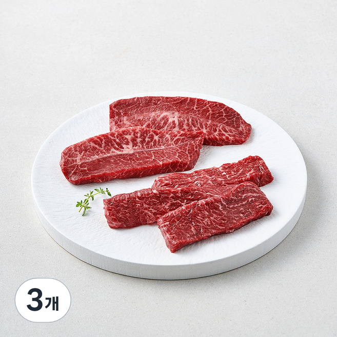 좋은소식 숙성한우 2등급 부채 / 치마 모듬 구이용 (냉장), 3개, 200g