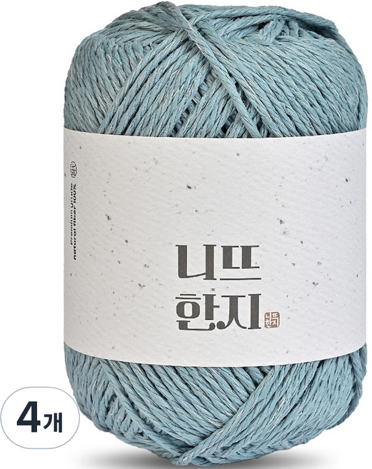 니뜨 한지 뜨개실 50g, 09 스카이, 4개