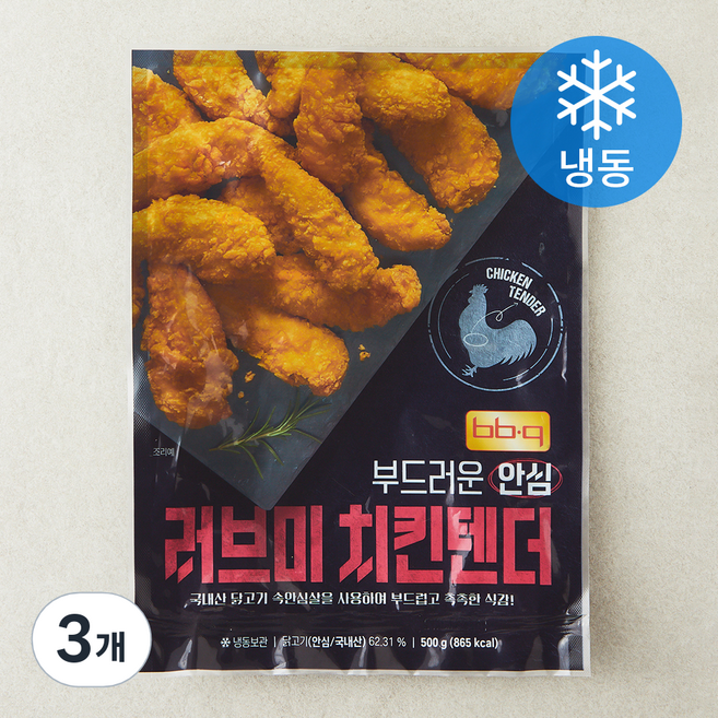 비비큐 러브미 치킨 텐더 (냉동), 500g, 3개