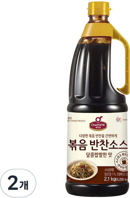 대상 쉐프원 볶음 반찬소스 달콤짭짤한 맛, 2.1kg, 2개