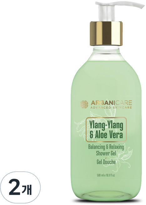 아르가니케어 바디워시 일랑일랑 & 알로에베라, 2개, 500ml
