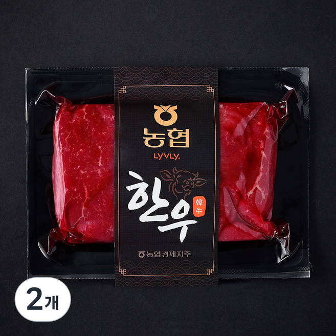 농협 한우 1등급 우둔 육전용 (냉장), 2개, 300g