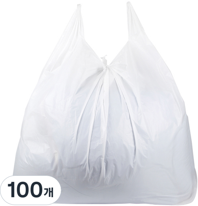 담다비닐 손잡이형 이불 쓰레기봉투 백색, 130L, 100개
