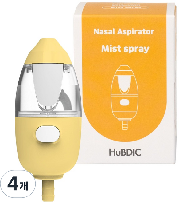 휴비딕 크린노즈 인아웃 수분저장부, 4개, HNA-1000(옐로우 분사구)