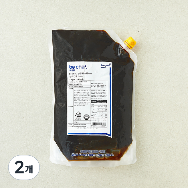 비셰프 간장 불고기 소스, 2kg, 2개