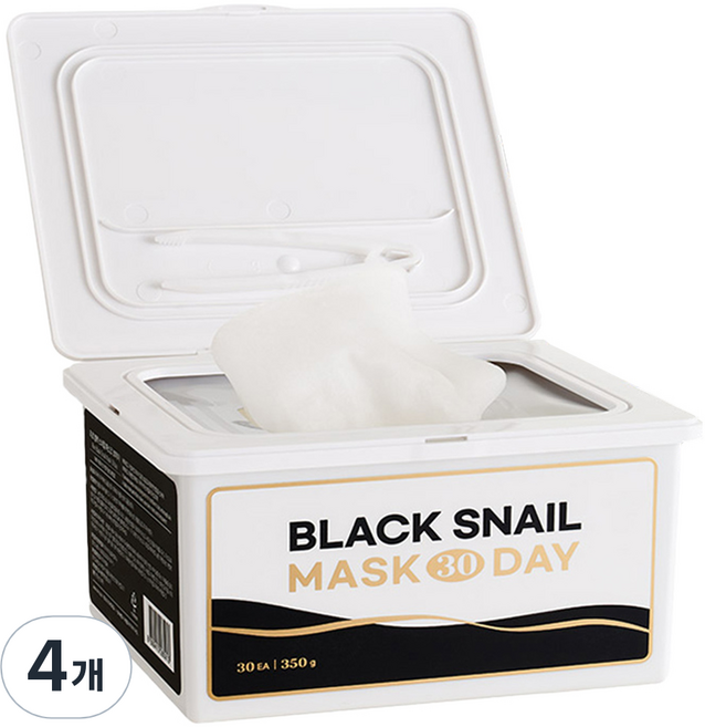리르 30day 블랙 스네일 마스크, 4개, 30개입