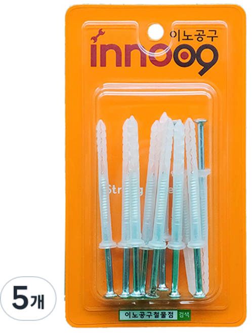 이노공구 콘크리트 칼블럭 나사못 일체형 10p NIT605, 5개