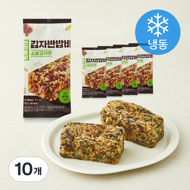 한끼통살 김자반밥바 소불고기맛 (냉동), 100g, 10개