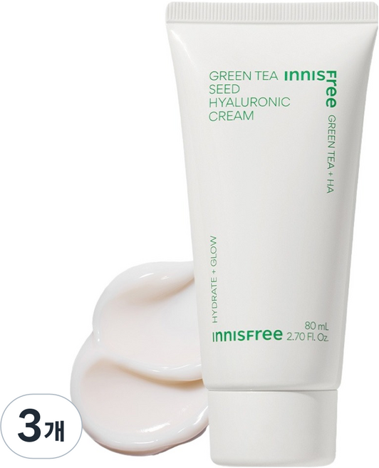 이니스프리 그린티 씨드 히알루론산 크림, 80ml, 3개