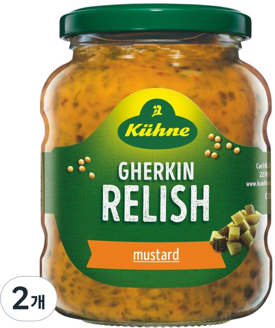 퀴네 게르킨 렐리쉬 머스타드, 350g, 2개
