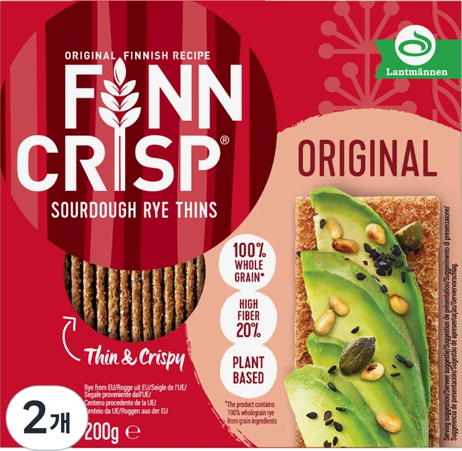 핀크리스프 씬브래드 오리지널 크래커, 200g, 2개 - 쿠팡