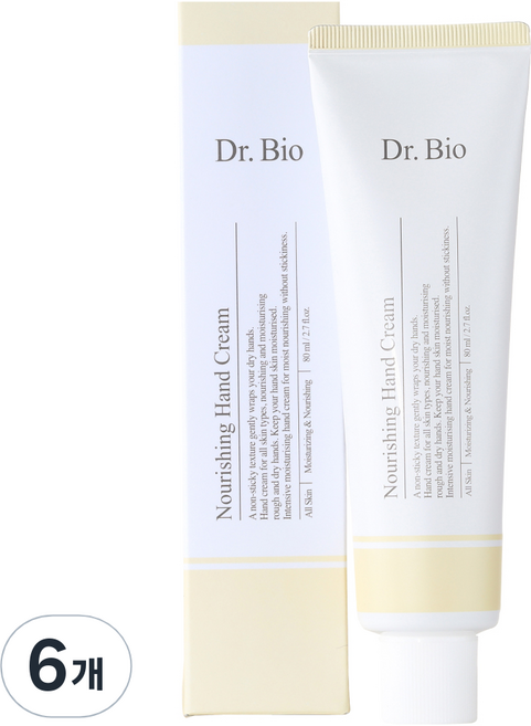닥터바이오 너리싱 핸드크림 시트러스 프루티 플로랄 머스크향, 80ml, 6개
