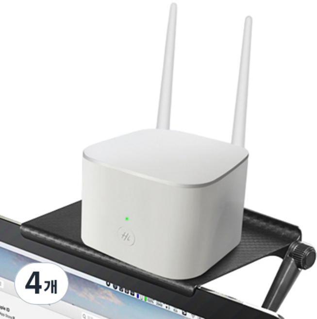 라이프템 모니터 미니 선반 중형, 블랙, 4개