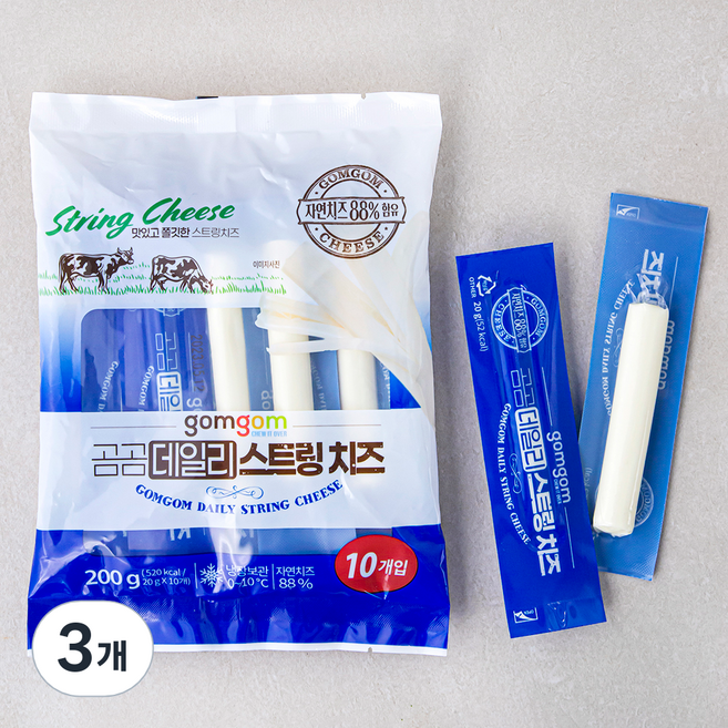 곰곰 데일리 스트링치즈, 20g, 10개입, 3개