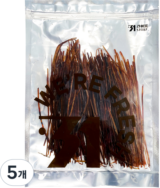 31건어물 오징어 소면, 100g, 5개