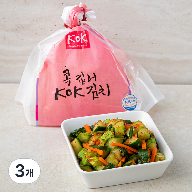 콕집어콕 어린이 오이김치, 600g, 3개