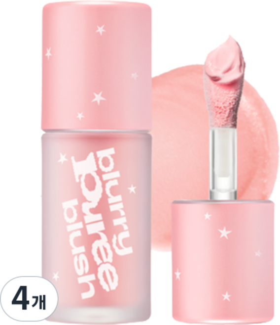 팁토우 블러리 퓨레 블러셔 4.5ml, 4개, F00 베이비 슈