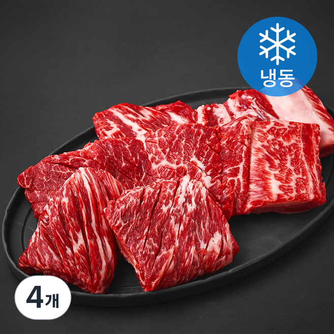 고기설계소 미국산 초이스 칼집포갈비 본갈비 (냉동), 4개, 1.2kg