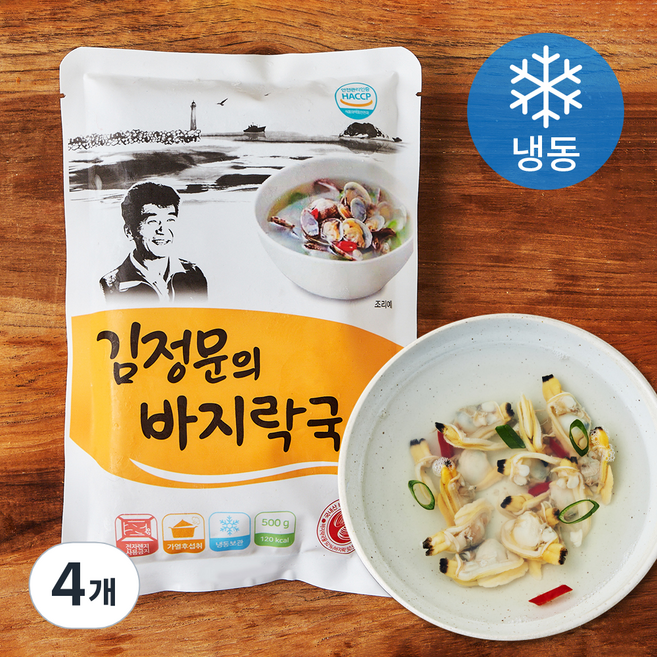 김정문의 바지락국 (냉동), 500g, 4개