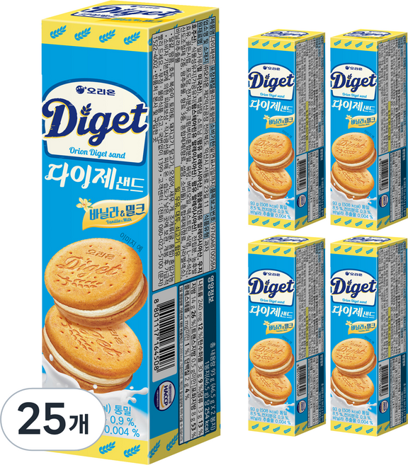 오리온 다이제샌드, 93g, 25개