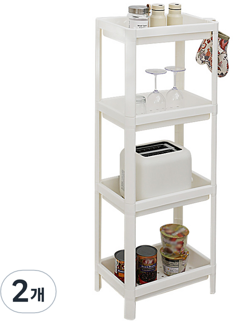 달팽이리빙 드마망 다용도 수납선반 4단, 2개