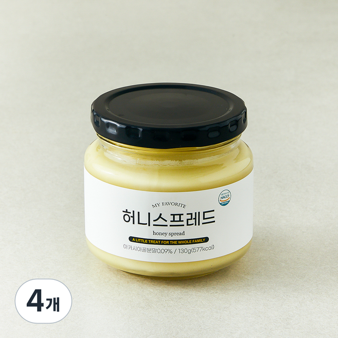 프프프베이커리 프프프 허니 스프레드, 130g, 4개