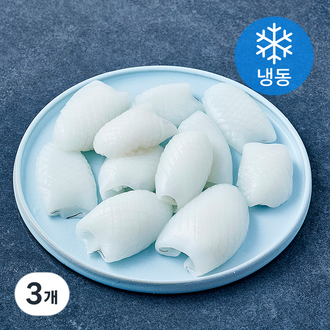 신선작 완전손질 솔방울갑오징어 (냉동), 3개, 400g