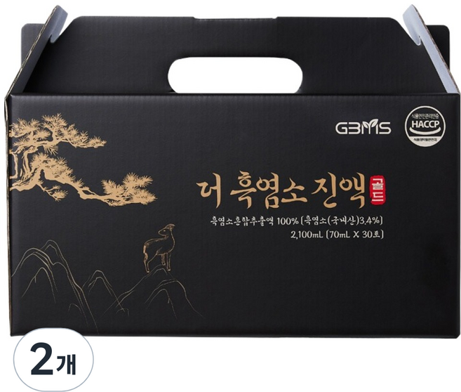 지비엠에스 더 흑염소 진액 골드, 2개, 2.1L