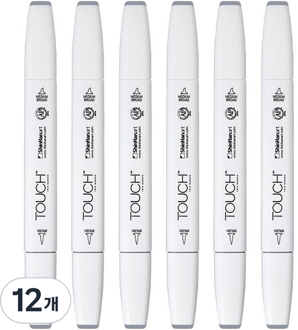 터치 트윈 브러쉬 마카 CG 5 COOL GREY, 12개, 1색