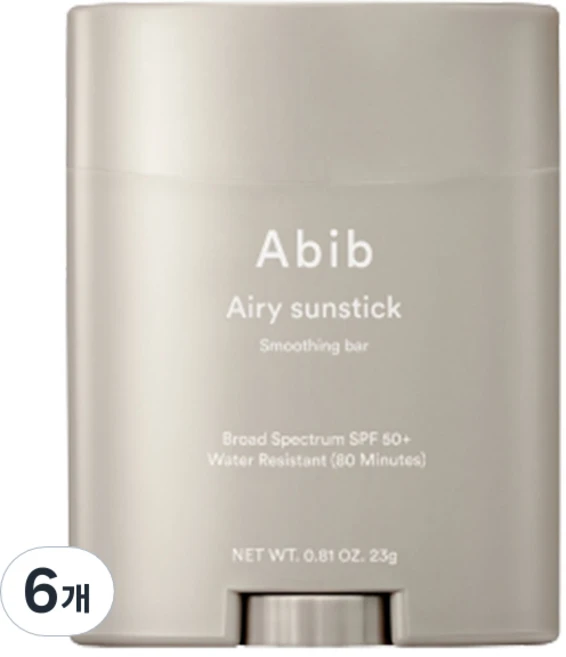 아비브 에어리 선스틱 스무딩 바 SPF50+ PA ++++, 23g, 6개 - 쿠팡