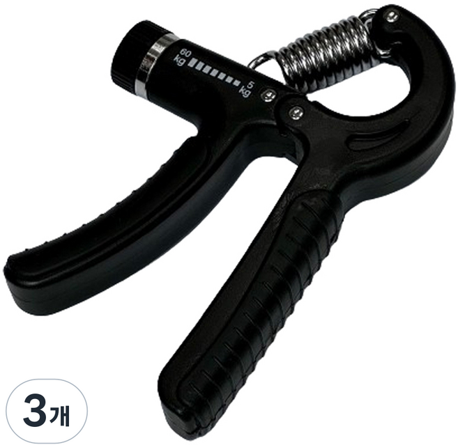 LAB&TOOLS 60kg 甜甜圈握力器, 3個, 黑色