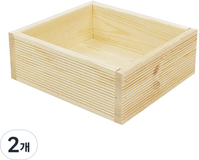 나무 상자 우드 수납박스, 수납박스35, 2개