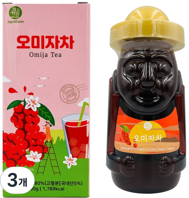 JejuNFarm 五味子茶, 3個, 1入, 600g
