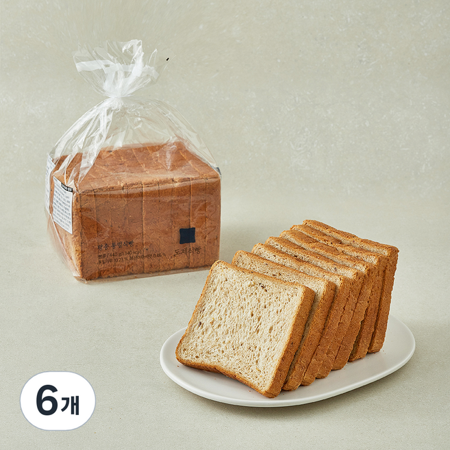도제식빵 탕종 통밀식빵, 6개