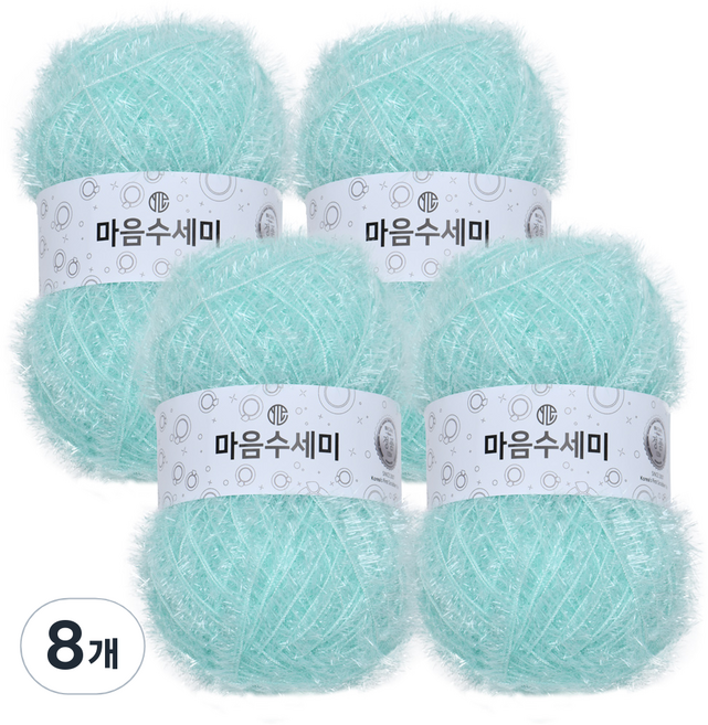 연일섬유 마음수세미 펄 뜨개실, 31 코튼민트, 8개