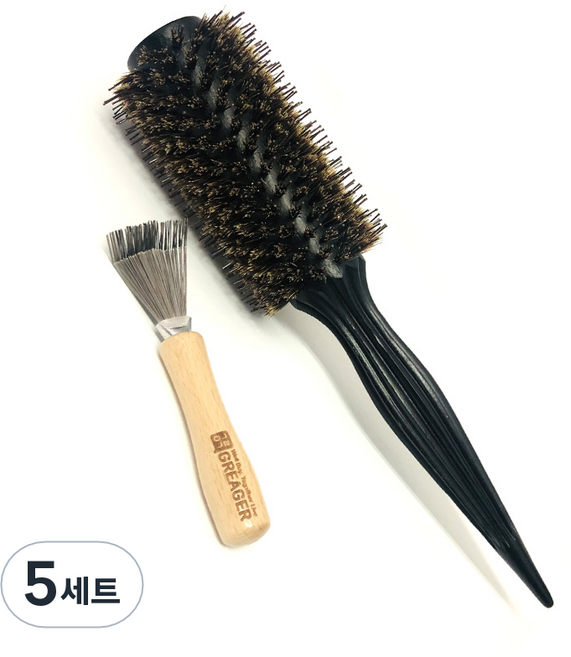 그레이거 스피드 더블포킹 롤 브러쉬 7호 + 브러쉬 클리너 세트, 5세트, 혼합색상