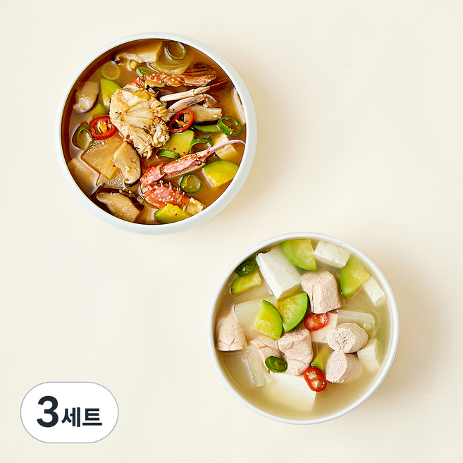 압구정 예향 명란맑은국 500g + 꽃게된장찌개 450g 세트 A, 950g, 3세트