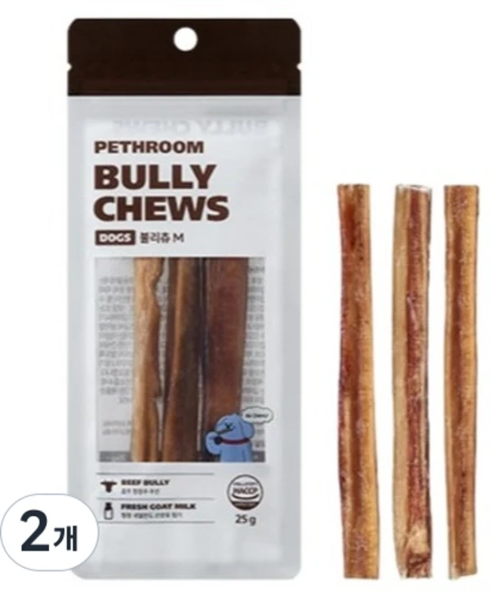 페스룸 강아지 불리츄 3p, 25g, 2개, 육포 - 쿠팡