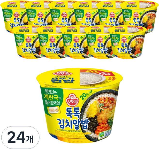 오뚜기 컵밥 톡톡김치알밥 즉석국, 227g, 24개
